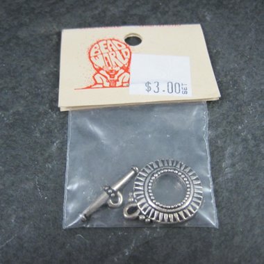 Silver Tone Toggle Clasp Bead World New Old Stock