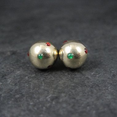 Large Yellow Gold Ball Stud Earrings 10MM 14K Gold Filled