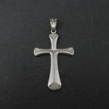 Vintage 14K White Gold Cross Pendant