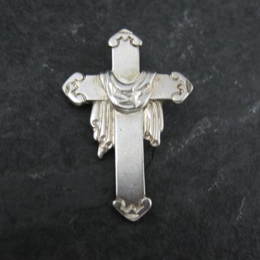 Vintage Cross Pendant Sterling Silver