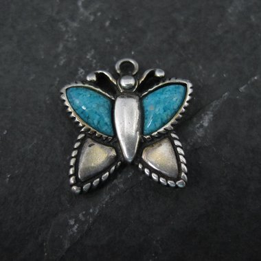 Sterling Silver Turquoise Butterfly Charm Carolyn Pollack