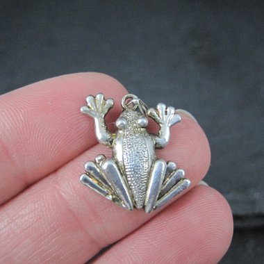 Sterling Silver Frog Pendant
