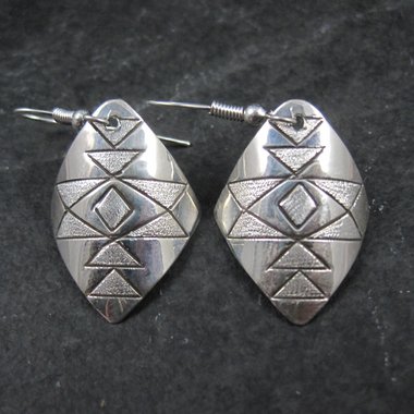 Southwestern Sterling Silver Stamped Earrings