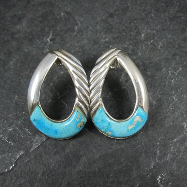 Vintage Sterling Turquoise Earrings