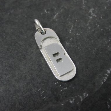 Vintage Initial B Pendant Charm Sterling Silver Mema Scandinavian