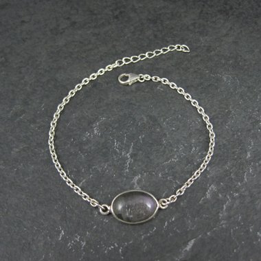 Purple Labradorite Bracelet Sterling Silver