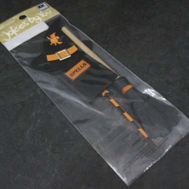 Jolees By You Dimensional Witch Hat Spell Book Broom Wand Discontinued