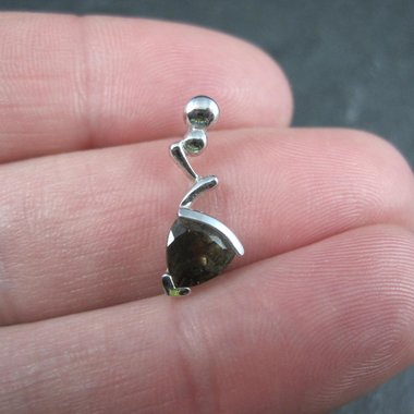 Tiny Sterling Silver Smoky Quartz Pendant