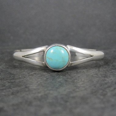 Vintage Mexican Sterling Turquoise Cuff Bracelet 6.25"