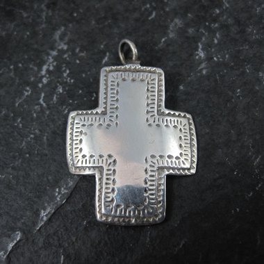 Vintage Sterling Silver Cross Pendant