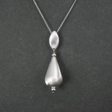1960s Sarah Coventry Drop Pendant Necklace "Satin Glow"