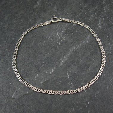 Dainty Sterling Chain Bracelet Italian Silver 7 Inches