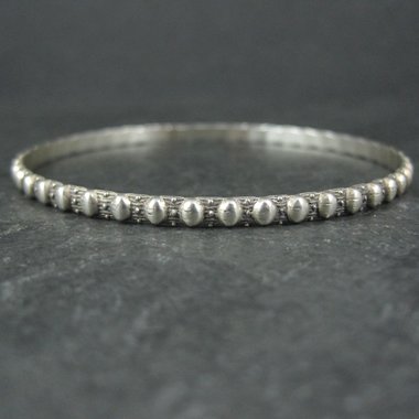 Vintage Sterling Bangle Bracelet 7.5"