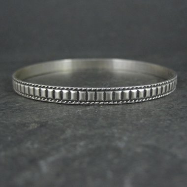 Vintage Sterling Silver Bangle Bracelet by Danecraft 7.25"