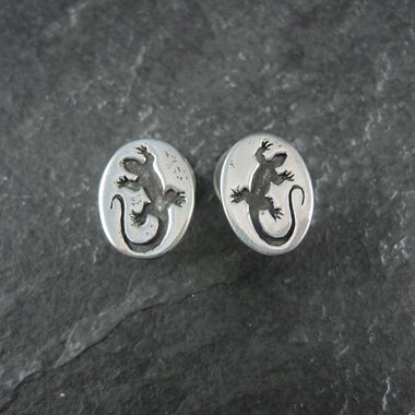 Sterling Silver Lizard Earrings