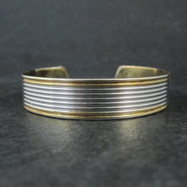 Italian Vermeil Sterling Cuff Bracelet 7 Inches