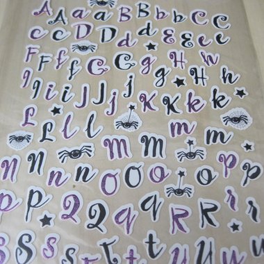 Studio G Halloween Alphabet Scrapbook Stickers .50" Discontinued