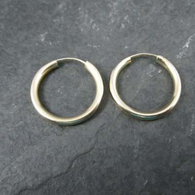 1/2" Gold Hoop Earrings 14K Gold Filled New Old Stock