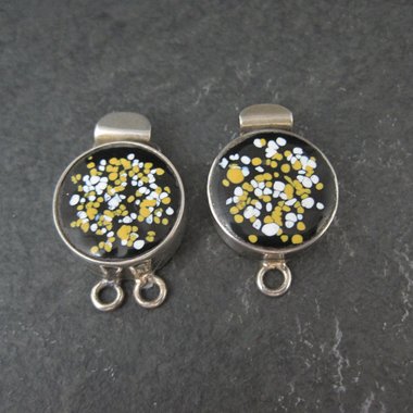 Vintage Sterling Silver Art Glass Box Clasp 1 & 2 Strand Available