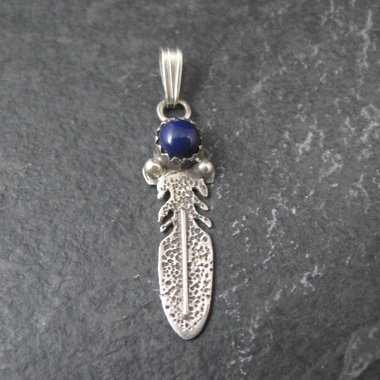 Small Southwestern Sterling Feather Pendant